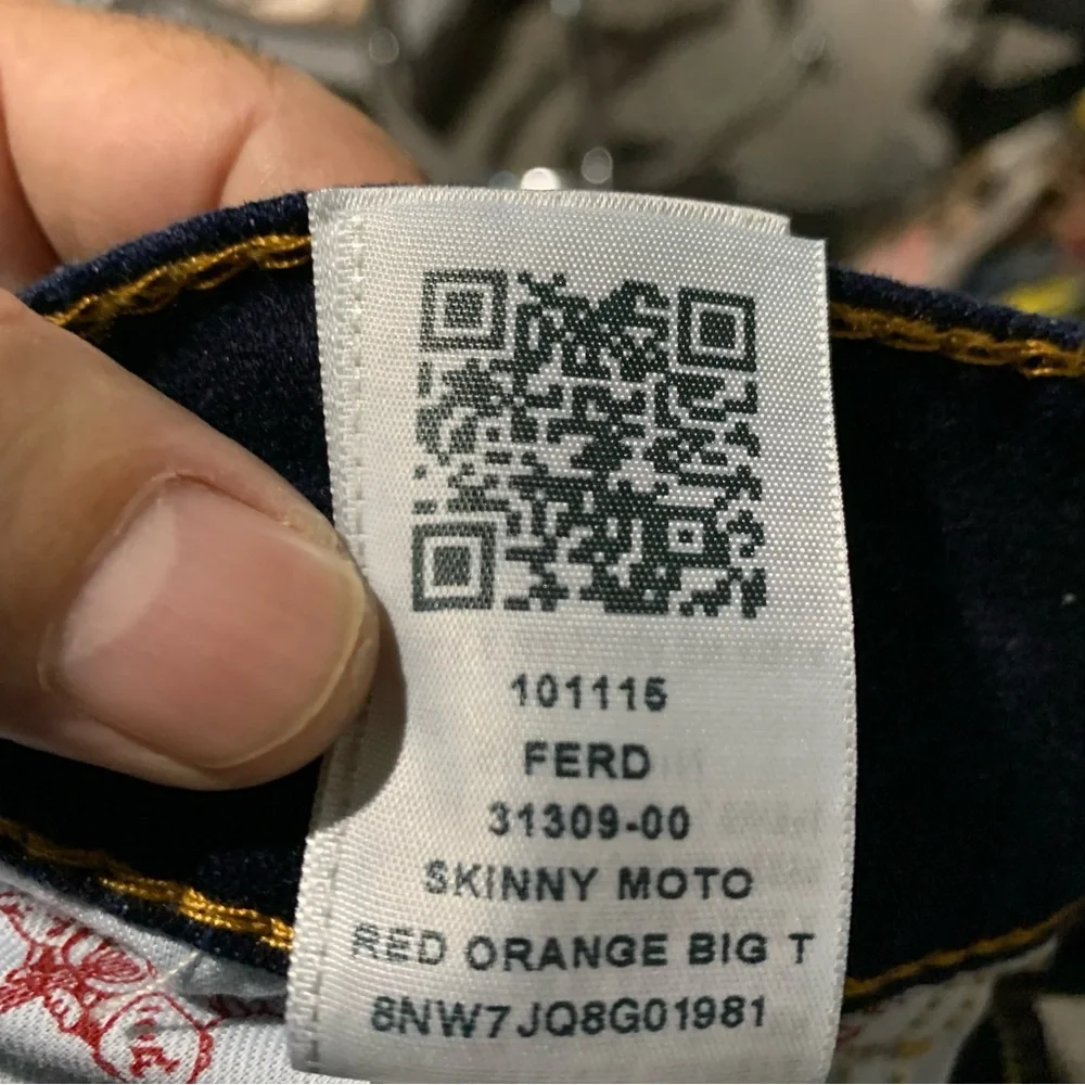 NWT! True Religion Skinny Moto Jeans